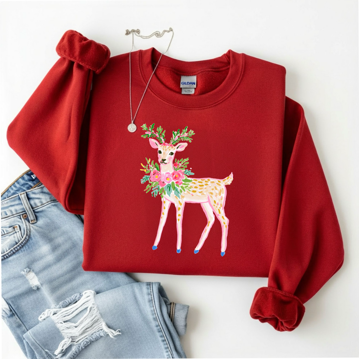 Deer Sweatshirt by Emily Paige
