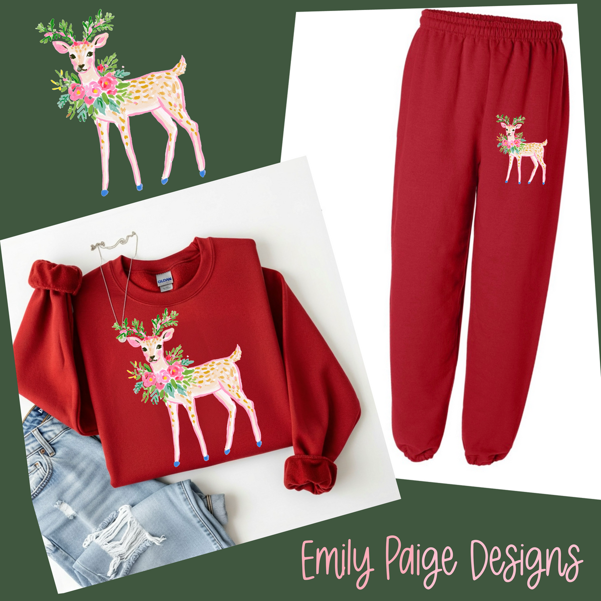 Christmas Deer Sweatpants