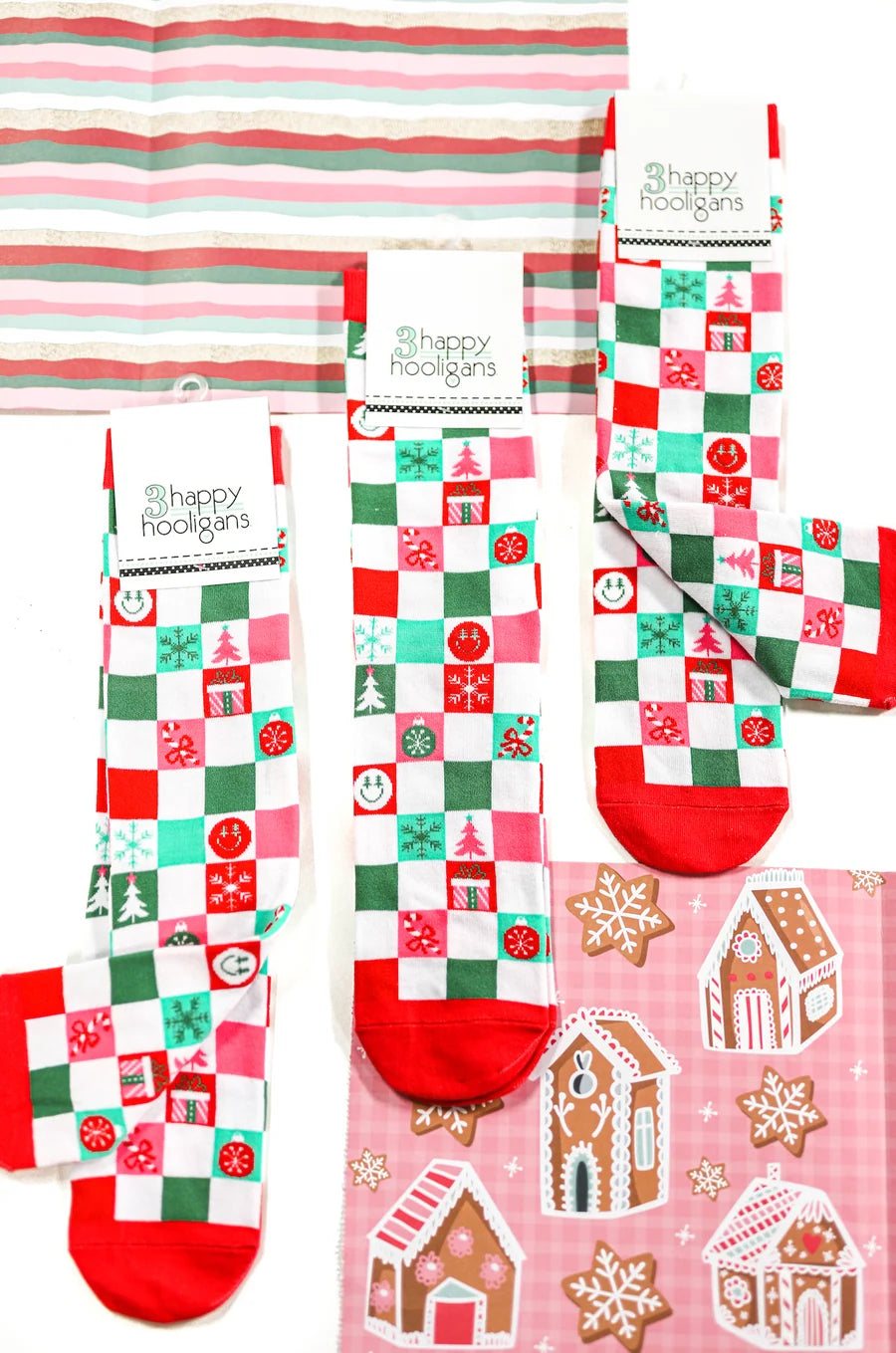 Christmas Checkered Socks by Jadelynn Brooke