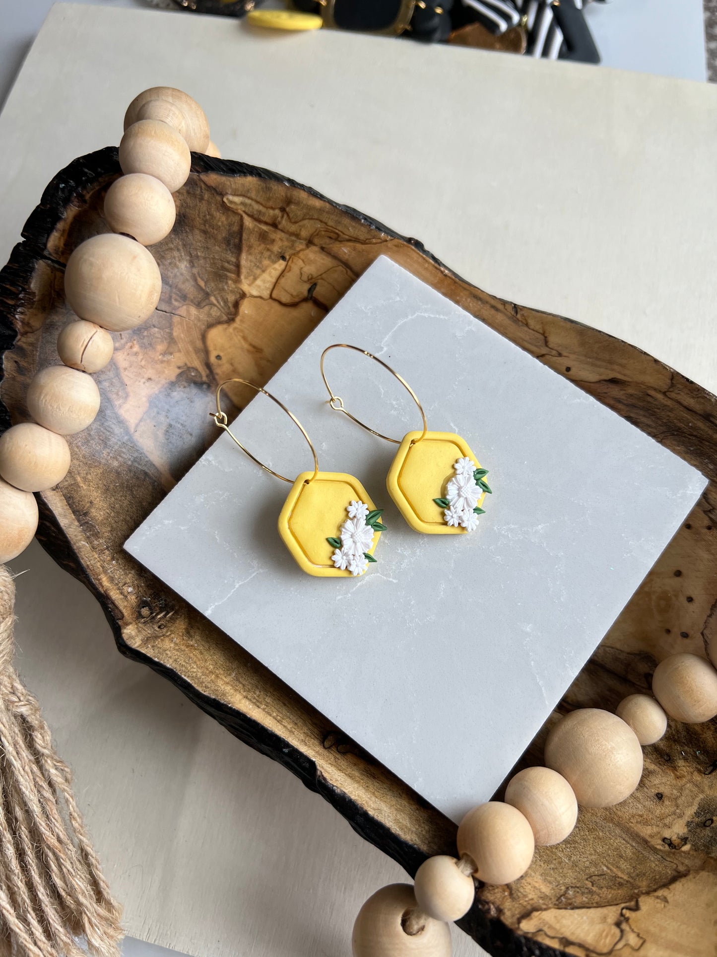 Honey Bee Earrings Collection from Clover Clay for EGB