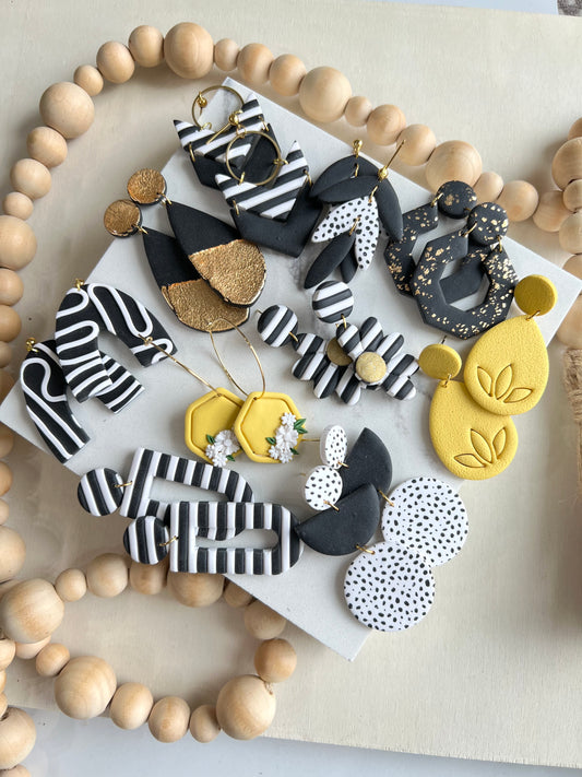 Honey Bee Earrings Collection from Clover Clay for EGB