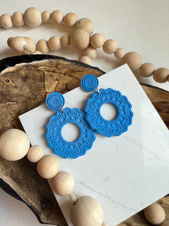 Mandala Clay Earrings